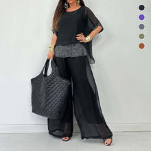 Load image into Gallery viewer, Summer Chiffon Sequined Casual Suit For Women