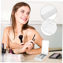 Load image into Gallery viewer, Travel Makeup Brush Set With LED Light Mirror