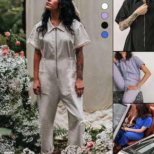 Cropped Utility Jumpsuit