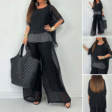 Load image into Gallery viewer, Summer Chiffon Sequined Casual Suit For Women