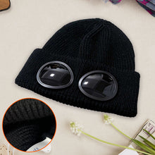 Load image into Gallery viewer, Unisex Solid Color Goggle Lens Design Beanie Hat