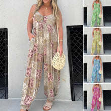 Load image into Gallery viewer, Patchwork Print Loose Jumpsuit