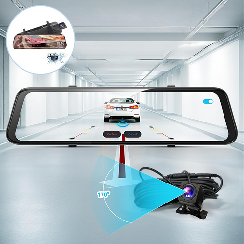 2K Rearview Mirror Streaming Media Dash Cam