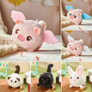 Wagging Tail Kitty Plush Doll Keychain