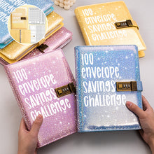 Load image into Gallery viewer, 100 Envelope Saving Challenge Binder with Lock