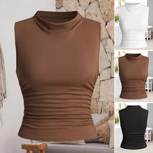 Load image into Gallery viewer, Ruched Waist Ribbed Tank Top