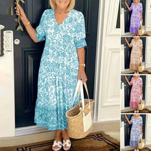 Load image into Gallery viewer, V-neck Summer Bohemian Dress