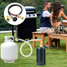 Load image into Gallery viewer, Propane Refill Adapter Hose with Gauge &amp; Control Valve