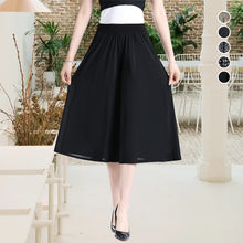 Load image into Gallery viewer, Women's High Elastic Waist Pleated Chiffon Wide Leg Culottes