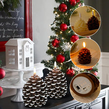 Load image into Gallery viewer, Flammeløse Pinecone stearinlys