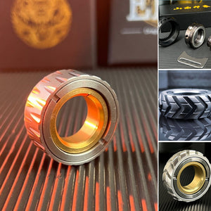 Stainless Steel Motorcycle Tire Fidget Ring