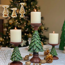 Load image into Gallery viewer, Retro Christmas Tree Candlestick Ornaments