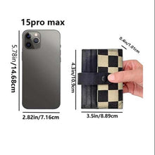 Load image into Gallery viewer, Women&#39;s Colorblock Plaid Pattern Compact Wallet