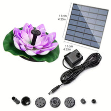 Load image into Gallery viewer, Lotus Shaped Solar Fountain Pond Decorative