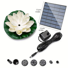 Load image into Gallery viewer, Lotus Shaped Solar Fountain Pond Decorative