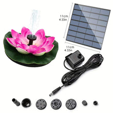 Load image into Gallery viewer, Lotus Shaped Solar Fountain Pond Decorative