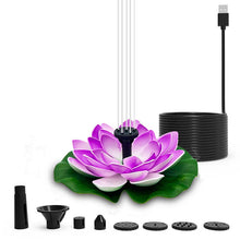 Load image into Gallery viewer, Lotus Shaped Solar Fountain Pond Decorative