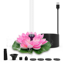 Load image into Gallery viewer, Lotus Shaped Solar Fountain Pond Decorative