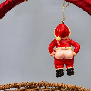 Playful Butt Santa Ornaments