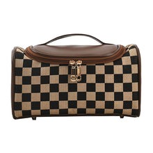 Load image into Gallery viewer, Vintage Checkerboard Pattern Makeup Bag