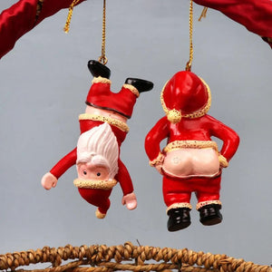 Playful Butt Santa Ornaments