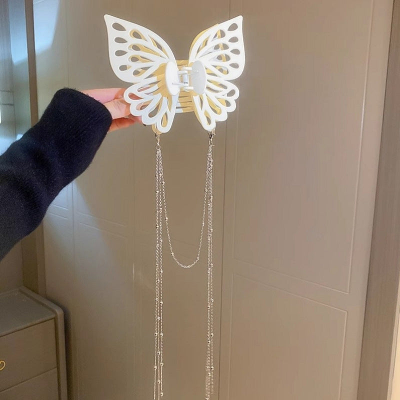 Butterfly Cutout Tassel Large Hair Clip