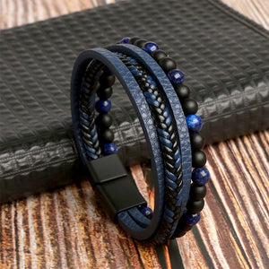 Natural Obsidian Magnetic Buckle Bracelet