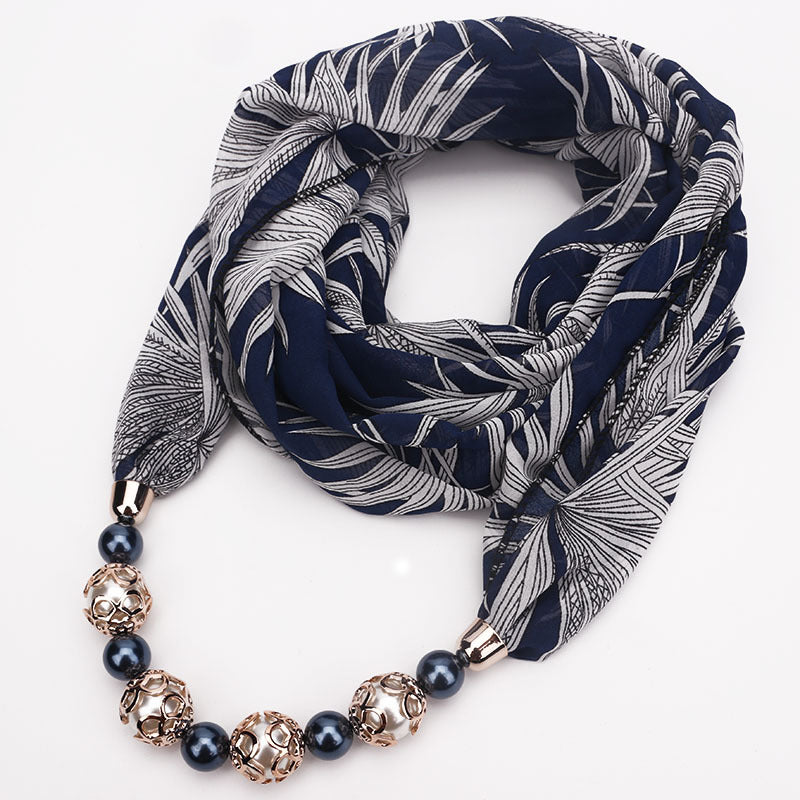 Beaded Pendant Scarf