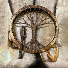Load image into Gallery viewer, Shamanic Drum &#39;Tree of Life&#39; Instrumental Ornament
