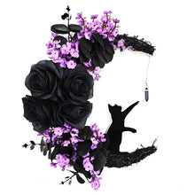 Load image into Gallery viewer, Cat Crescent Moon Wreath