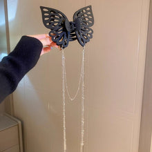 Load image into Gallery viewer, Butterfly Cutout Tassel Large Hair Clip