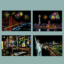 Load image into Gallery viewer, Scratch Art Book For Adults -Colorful City Series