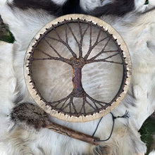 Load image into Gallery viewer, Shamanic Drum &#39;Tree of Life&#39; Instrumental Ornament