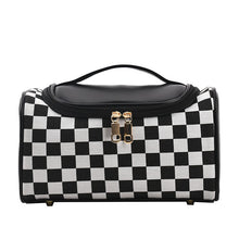 Load image into Gallery viewer, Vintage Checkerboard Pattern Makeup Bag
