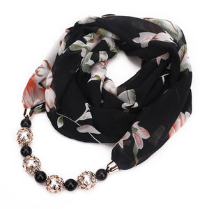 Beaded Pendant Scarf