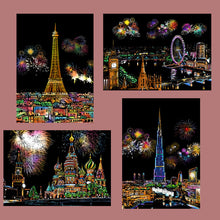 Load image into Gallery viewer, Scratch Art Book For Adults -Colorful City Series