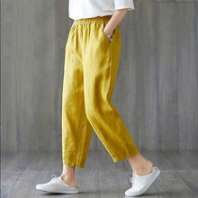 Load image into Gallery viewer, Cotton Linen Ankle Length Harem Pants