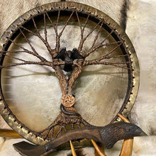 Load image into Gallery viewer, Shamanic Drum &#39;Tree of Life&#39; Instrumental Ornament