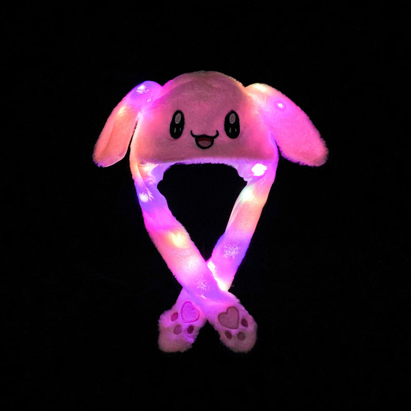 LED Glowing Plushy Rabbit Hat