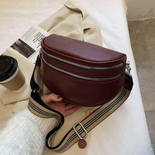 Load image into Gallery viewer, Multi-Pocket Women Leather Solid Crossbody Chest Bag