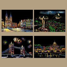Load image into Gallery viewer, Scratch Art Book For Adults -Colorful City Series