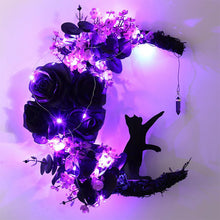 Load image into Gallery viewer, Cat Crescent Moon Wreath