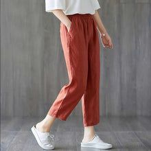 Load image into Gallery viewer, Cotton Linen Ankle Length Harem Pants