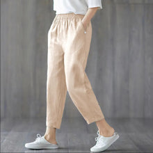 Load image into Gallery viewer, Cotton Linen Ankle Length Harem Pants