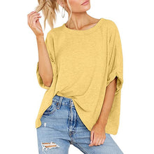 Load image into Gallery viewer, Round Neckline Oversized Midi Length Boxy Tee