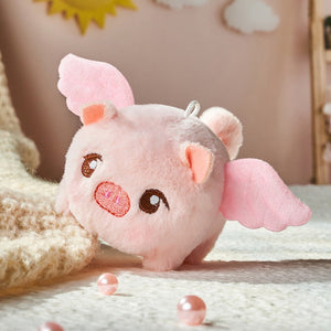 Wagging Tail Kitty Plush Doll Keychain
