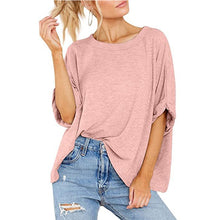 Load image into Gallery viewer, Round Neckline Oversized Midi Length Boxy Tee