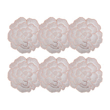 Load image into Gallery viewer, Hollow Out Flower Design Round Placemat Set