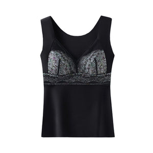 2-i-1 innebygd BH Lace Termisk Undertøy