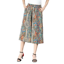 Load image into Gallery viewer, Women's High Elastic Waist Pleated Chiffon Wide Leg Culottes